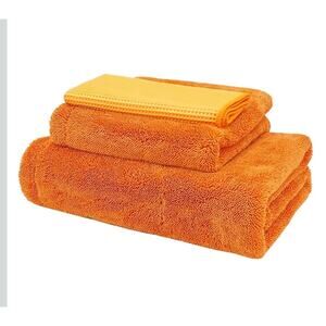 3 Car Drying Towel, 24" x 36" XL, 16" x 16" Edgeless Microfiber Waffle Weave S16